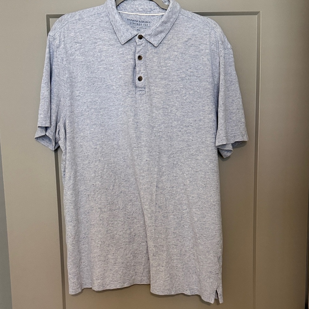 Banana Republic Light Gray Polo Shirt